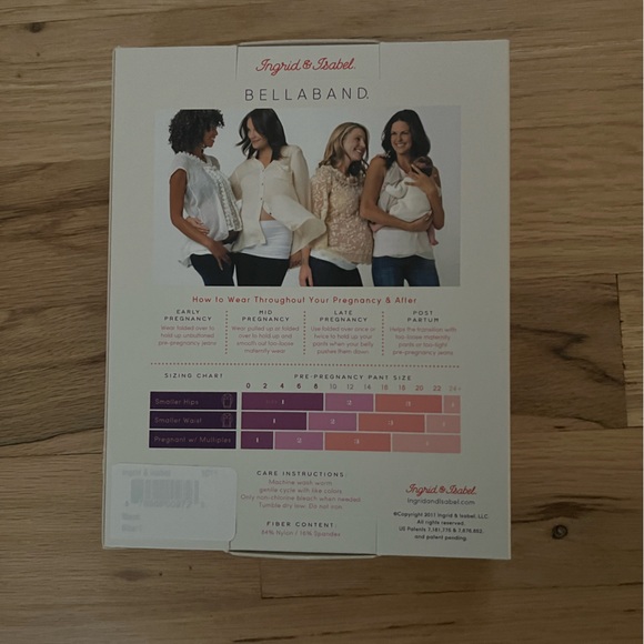 Ingrid & Isabel | Bundle of 2 black belly bands, size 1 - Picture 3 of 3